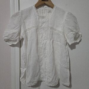 Aritzia Wilfred White Short Sleeve Blouse